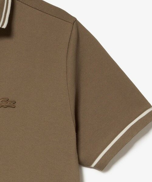 LACOSTE / ラコステ ロング・マキシ丈ワンピース | ラインリブスキッパーネック鹿の子ポロドレス / ポロワンピース | 詳細13