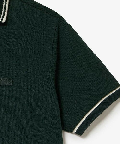 LACOSTE / ラコステ ミニ丈・ひざ丈ワンピース | ラインリブスキッパーネック鹿の子ポロドレス | 詳細17