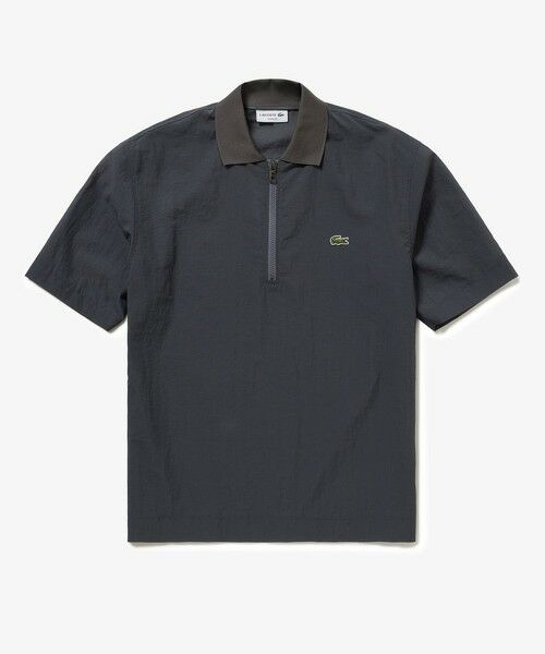 LACOSTE / ラコステ ポロシャツ | シアーメッシュジップポロシャツ（チャコール）
