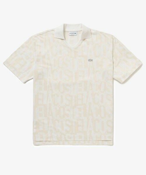 LACOSTE / ラコステ ポロシャツ | クールマックスプリントスキッパーネックポロシャツ（オフホワイト）