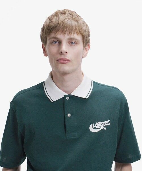 LACOSTE / ラコステ ポロシャツ | ワニロゴグラフィックボーダーポロシャツ | 詳細4