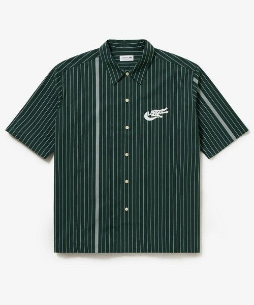 LACOSTE / ラコステ シャツ・ブラウス | パネルストライプ オープンシャツ | 詳細5