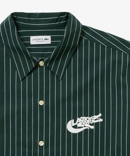 LACOSTE / ラコステ シャツ・ブラウス | パネルストライプ オープンシャツ | 詳細9