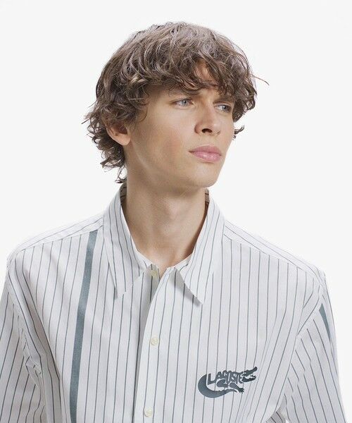 LACOSTE / ラコステ シャツ・ブラウス | パネルストライプ オープンシャツ | 詳細16