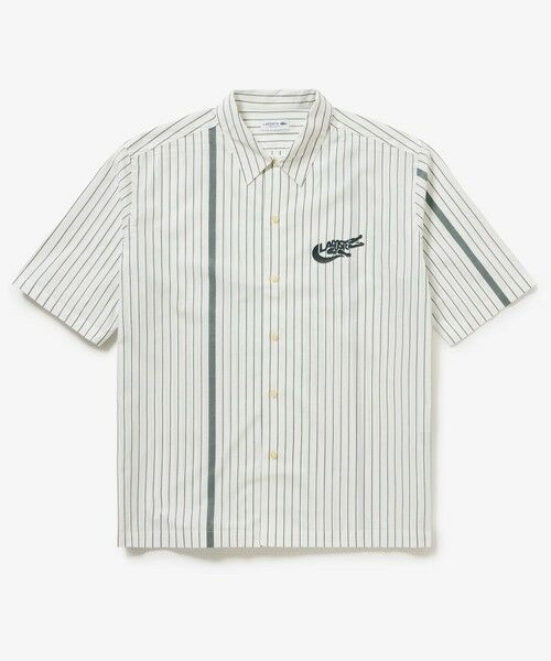 LACOSTE / ラコステ シャツ・ブラウス | パネルストライプ オープンシャツ | 詳細17