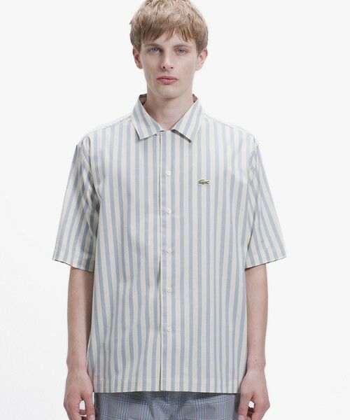 LACOSTE / ラコステ シャツ・ブラウス | ルーズフィット ストライプシャツ（ライトブルー）