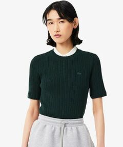 LACOSTE / ラコステ ニット・セーター | ハイゲージリブニット半袖セーター