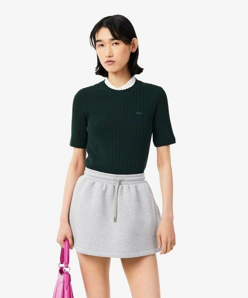 LACOSTE / ラコステ ニット・セーター | ハイゲージリブニット半袖セーター | 詳細2