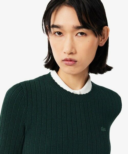 LACOSTE / ラコステ ニット・セーター | ハイゲージリブニット半袖セーター | 詳細3