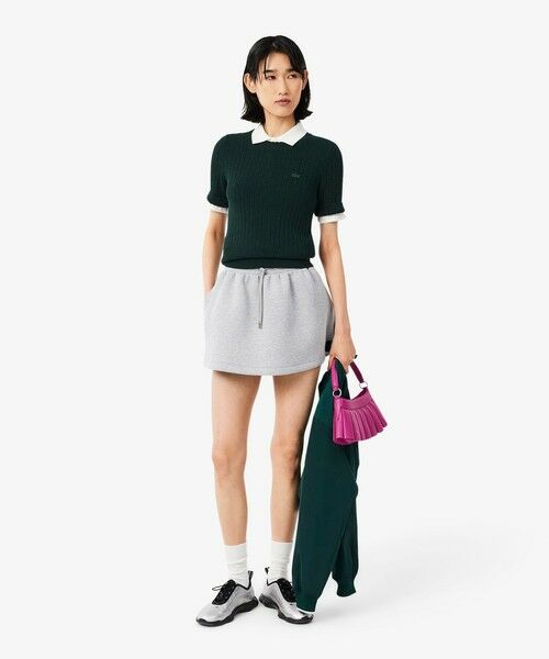 LACOSTE / ラコステ ニット・セーター | ハイゲージリブニット半袖セーター | 詳細7