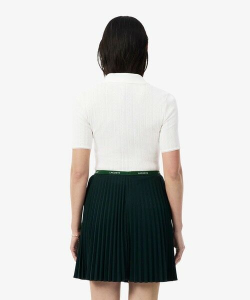 LACOSTE / ラコステ ポロシャツ | 透かし編みブランドネームロゴニットポロシャツ | 詳細3