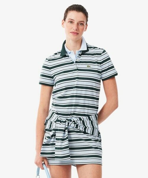 LACOSTE / ラコステ ミニ丈・ひざ丈ワンピース | マルチボーダーポロドレス / ワンピース | 詳細6