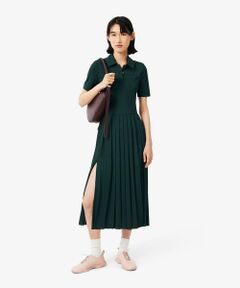LACOSTE / ラコステ ミニ丈・ひざ丈ワンピース | プリーツジャージポロドレス / ポロワンピース