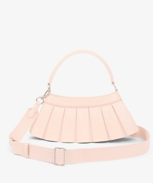 LACOSTE / ラコステ ハンドバッグ | ラングレン レザープリーツバッグ（ライトピンク）