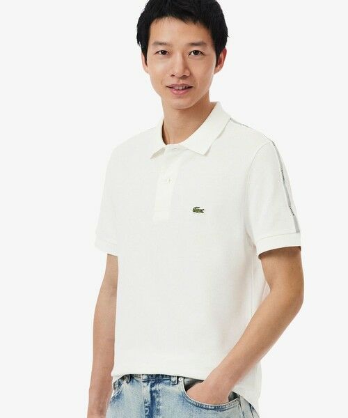 LACOSTE / ラコステ ポロシャツ | 【EC限定】ショルダーテーピング 鹿の子ポロシャツ（オフホワイト）