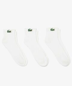 LACOSTE / ラコステ ソックス | ワニロゴジャカード アンクルソックス3足セット 底パイル仕立て