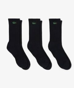 LACOSTE / ラコステ ソックス | ワニロゴジャカード スポーツソックス3足セット 底パイル仕立て