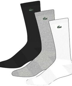 LACOSTE / ラコステ ソックス | ワニロゴジャカード スポーツソックス3足セット 底パイル仕立て