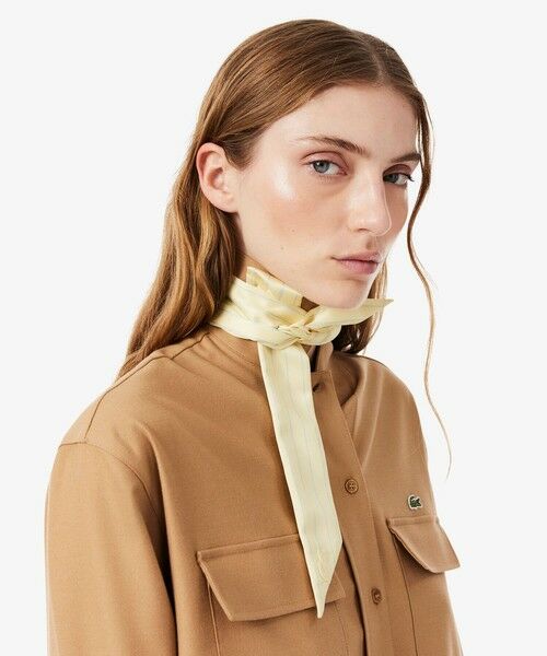 LACOSTE / ラコステ バンダナ・スカーフ | サテンナロースカーフ（イエロー）