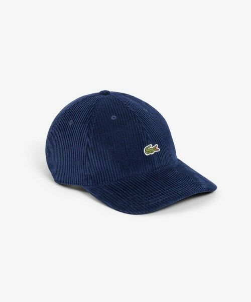 LACOSTE / ラコステ キャップ | ワニロゴパッチコーデュロイキャップ（ネイビー）