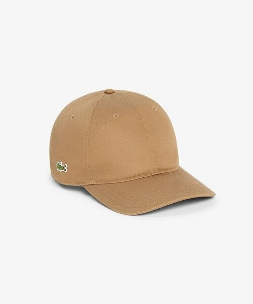 LACOSTE / ラコステ キャップ | フロントブランクコットンツイルキャップ（ライトブラウン）