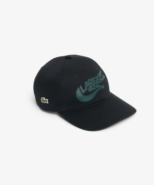 LACOSTE / ラコステ キャップ | ビッググラフィックプリントコットンツイルキャップ（ブラック）