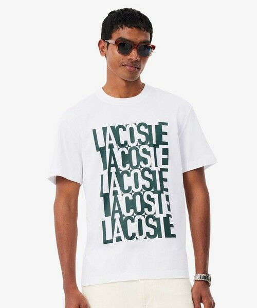 LACOSTE / ラコステ Tシャツ | リピートロゴプリントコットンTシャツ | 詳細1