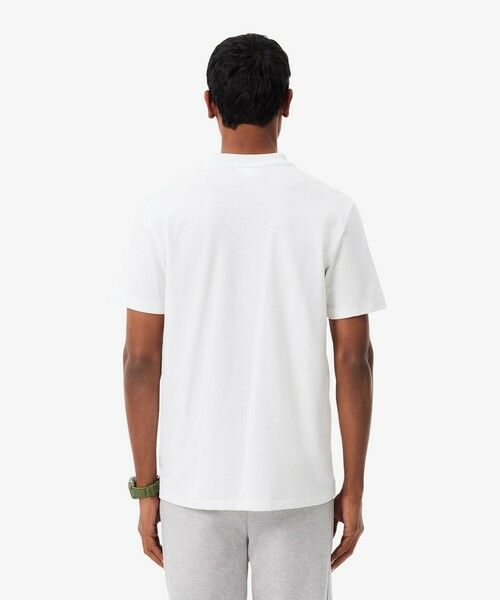 LACOSTE / ラコステ Tシャツ | ジャカードブランドネームネック鹿の子Tシャツ | 詳細2