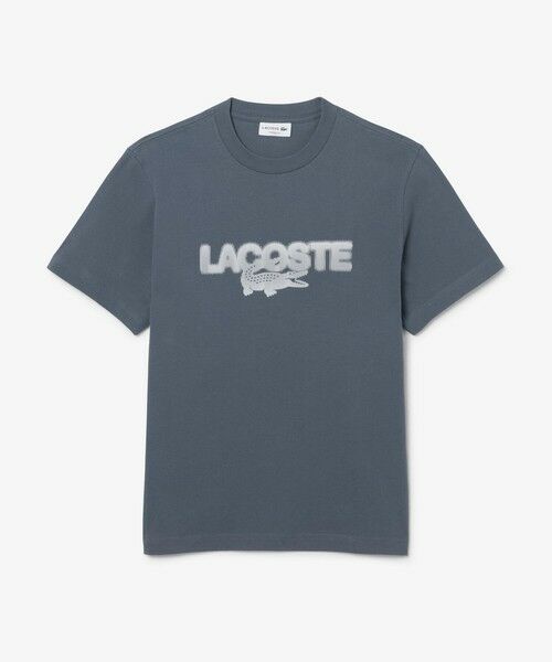 LACOSTE / ラコステ Tシャツ | グラフィックプリントコットンTシャツ（グレー）