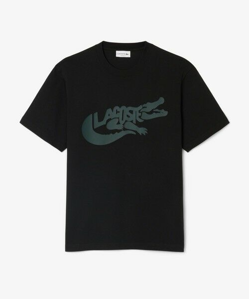 LACOSTE / ラコステ Tシャツ | ビッグワニグラフィックプリントTシャツ（ブラック）