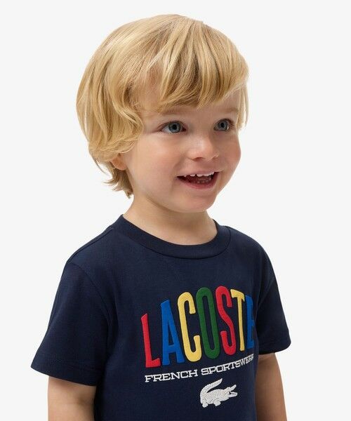 LACOSTE / ラコステ Tシャツ | 【EC限定】BOYSマルチカラーブランドネームロゴTシャツ | 詳細3