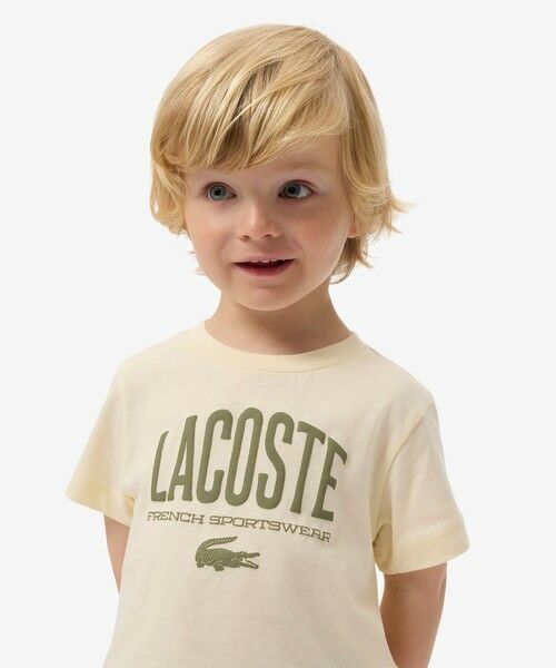 LACOSTE / ラコステ Tシャツ | 【EC限定】BOYSマルチカラーブランドネームロゴTシャツ（ナチュラル）