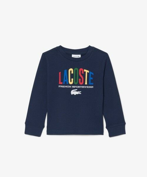 LACOSTE / ラコステ Tシャツ | 【EC限定】BOYSマルチカラーブランドネームロゴ長袖Tシャツ（ネイビー）