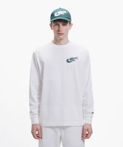 LACOSTE / ラコステ Tシャツ | ネーム&ワニロゴグラフィック長袖Tシャツ