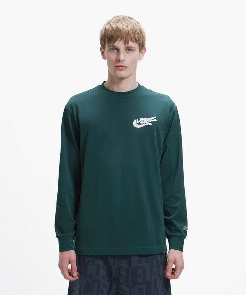 LACOSTE / ラコステ Tシャツ | ネーム&ワニロゴグラフィック長袖Tシャツ | 詳細2