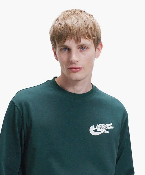 LACOSTE / ラコステ Tシャツ | ネーム&ワニロゴグラフィック長袖Tシャツ | 詳細4