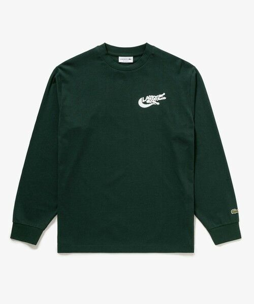 LACOSTE / ラコステ Tシャツ | ネーム&ワニロゴグラフィック長袖Tシャツ | 詳細5