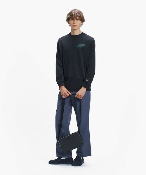 LACOSTE / ラコステ Tシャツ | ネーム&ワニロゴグラフィック長袖Tシャツ | 詳細29