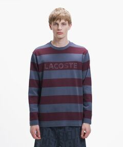 LACOSTE / ラコステ Tシャツ | テクスチャーロゴ ボーダーロングスリーブTシャツ