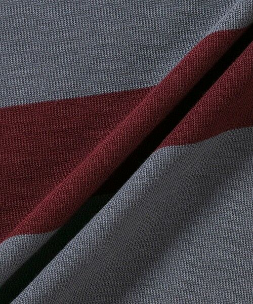 LACOSTE / ラコステ Tシャツ | テクスチャーロゴ ボーダーロングスリーブTシャツ | 詳細1