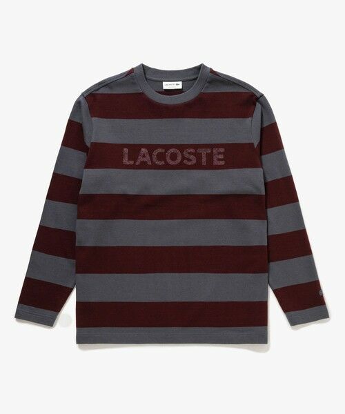 LACOSTE / ラコステ Tシャツ | テクスチャーロゴ ボーダーロングスリーブTシャツ | 詳細5