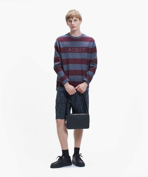 LACOSTE / ラコステ Tシャツ | テクスチャーロゴ ボーダーロングスリーブTシャツ | 詳細8