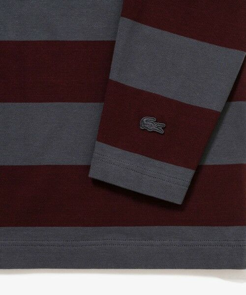 LACOSTE / ラコステ Tシャツ | テクスチャーロゴ ボーダーロングスリーブTシャツ | 詳細12