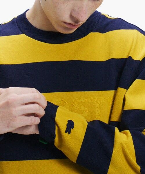 LACOSTE / ラコステ Tシャツ | テクスチャーロゴ ボーダーロングスリーブTシャツ | 詳細19