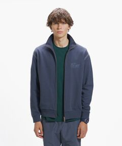 LACOSTE / ラコステ カーディガン・ボレロ | エンザイムウォッシュ テクスチャーロゴ ヴィンテージジップスウェット