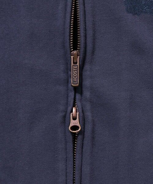 LACOSTE / ラコステ カーディガン・ボレロ | エンザイムウォッシュ テクスチャーロゴ ヴィンテージジップスウェット | 詳細11