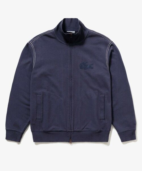 LACOSTE / ラコステ カーディガン・ボレロ | エンザイムウォッシュ テクスチャーロゴ ヴィンテージジップスウェット | 詳細5