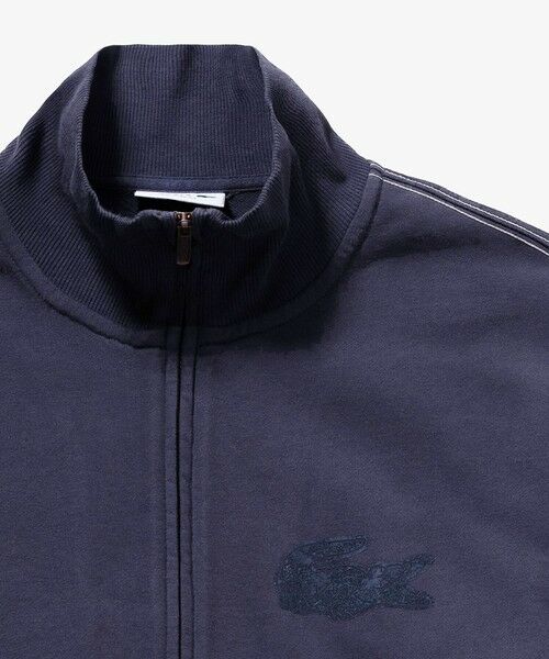 LACOSTE / ラコステ カーディガン・ボレロ | エンザイムウォッシュ テクスチャーロゴ ヴィンテージジップスウェット | 詳細9