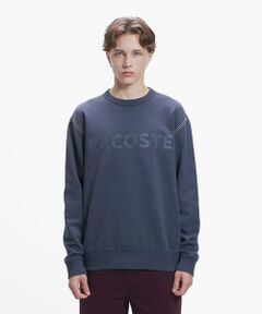 LACOSTE / ラコステ スウェット | エンザイムウォッシュ テクスチャーロゴ ヴィンテージクルーネックスウェット
