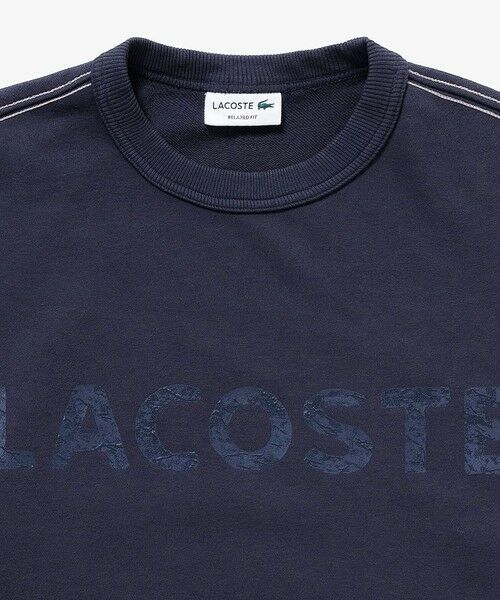 LACOSTE / ラコステ スウェット | エンザイムウォッシュ テクスチャーロゴ ヴィンテージクルーネックスウェット | 詳細10